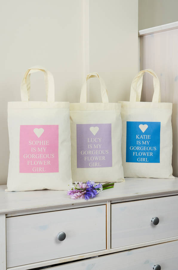 Personalised 'Gorgeous Flower Girl' Tote Bag By Andrea Fays ...