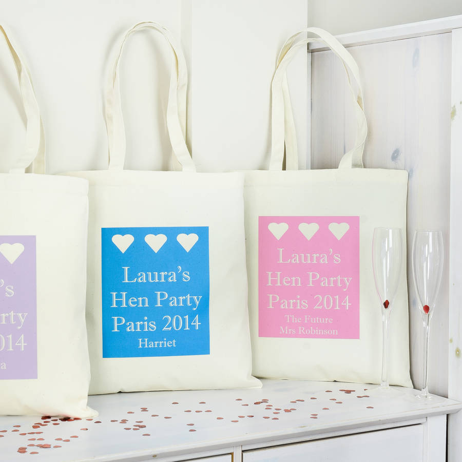 Personalised Hen Party Bag By Andrea Fays | notonthehighstreet.com