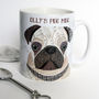 Pug Dog Personalised Mug, thumbnail 11 of 12