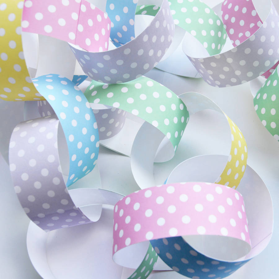 Pastel Polka Dot Paper Chain Kit By Altered Chic
