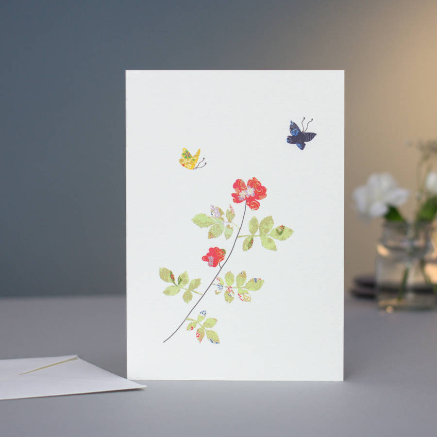 Rose And Butterflies Card By Eloise Hall | notonthehighstreet.com