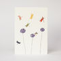 Dragonflies And Aliums Card, thumbnail 2 of 2