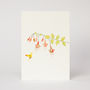 Fuchsias And Hummingbird Card, thumbnail 2 of 2