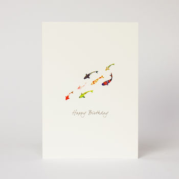 Koi Carp Drift Birthday Card, 2 of 2