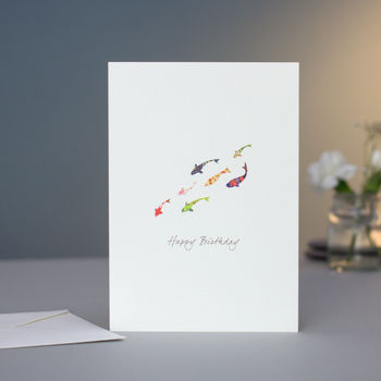 Elegant 20 Koi Card Birthday