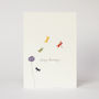 Dragonflies And Aliums Birthday Card, thumbnail 2 of 2