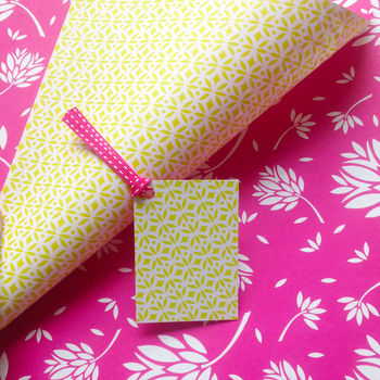 Double Sided Spring Blossom Gift Wrap Set, 3 of 5
