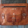 Classic Leather Satchel With Front Pocket, thumbnail 7 of 7