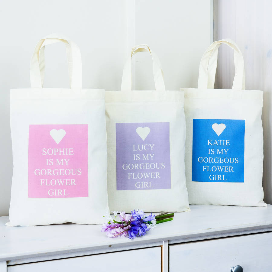 Personalised 'Gorgeous Flower Girl' Tote Bag By Andrea Fays ...