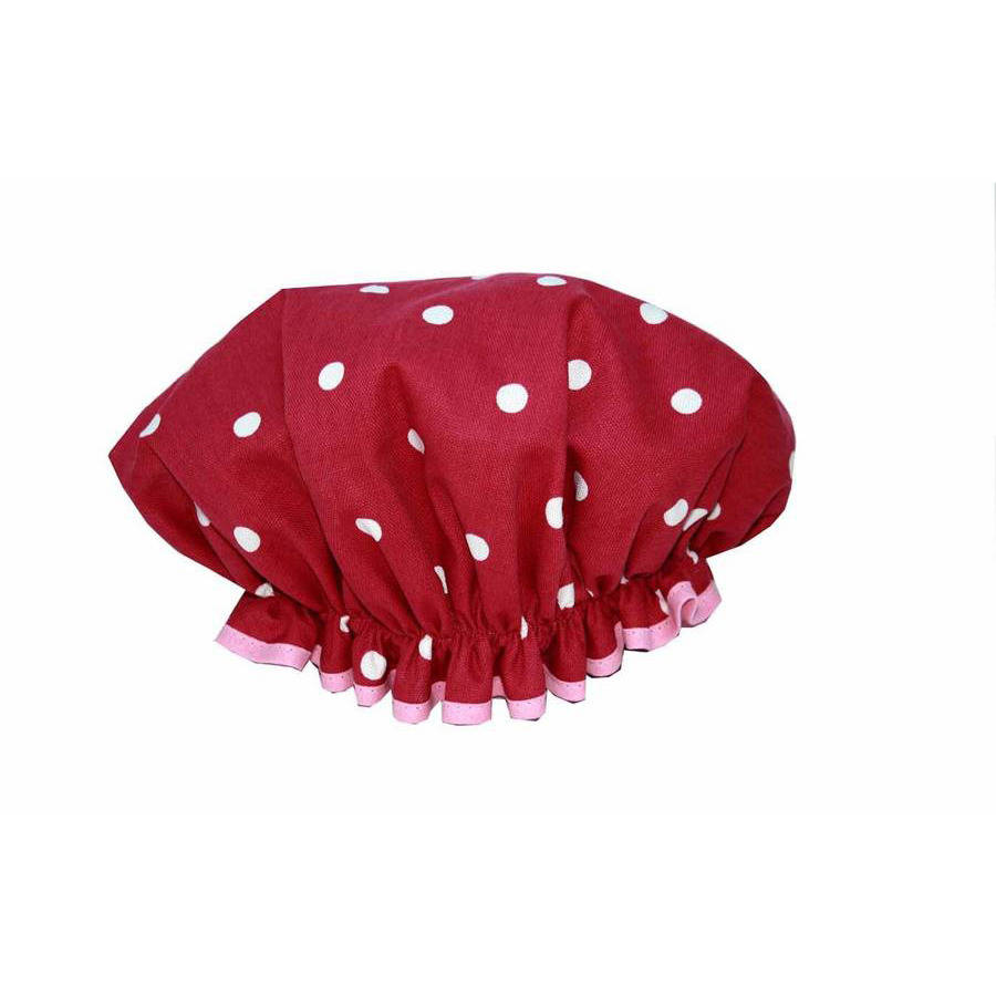 Shower Cap Red Spotty By Love Lammie & Co