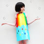 Rainbow Spectrum Print Party Dress, thumbnail 1 of 5