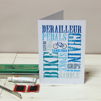Cycling Themed Card: Blank Inside, 2 of 3