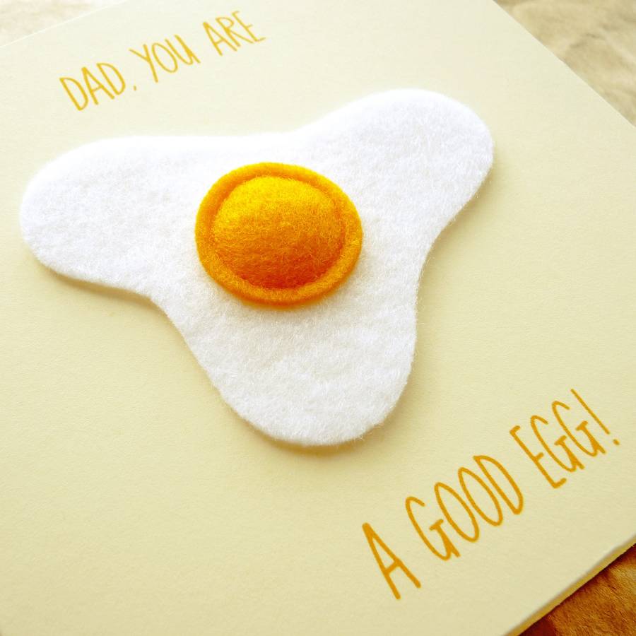 handmade 'good egg' father's day card by be good, darcey ...