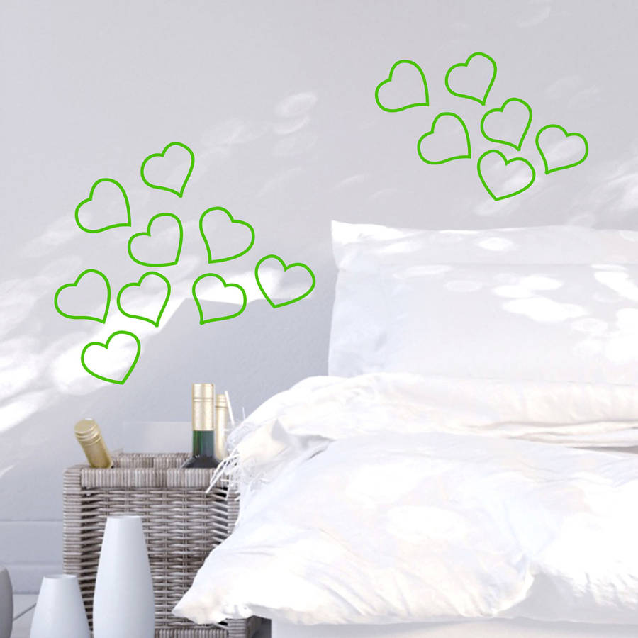 neon hearts wall sticker by nutmeg
