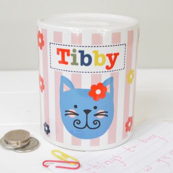 Personalised Girl's Floral Money Box, 2 of 10