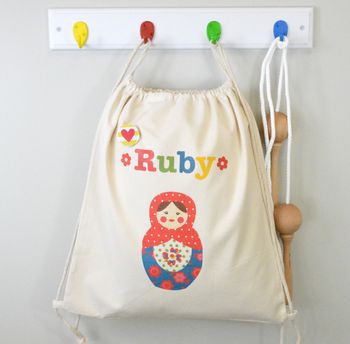 Personalised Girl's Cotton Nursery Bag, 8 of 12