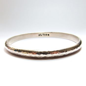 Personalised Heavy Silver Bangle, 6 of 6