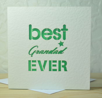Best Grandad Ever Laser Cut Card, 3 of 5