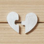 Jigsaw Puzzle Heart Earring Studs In Sterling Silver, thumbnail 1 of 5