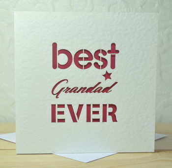 Best Grandad Ever Laser Cut Card, 4 of 5