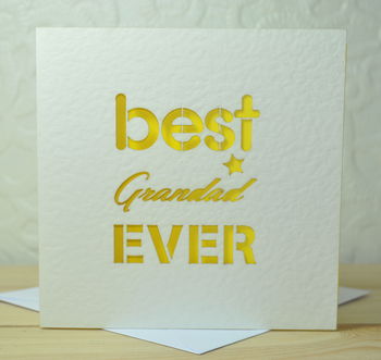 Best Grandad Ever Laser Cut Card, 5 of 5