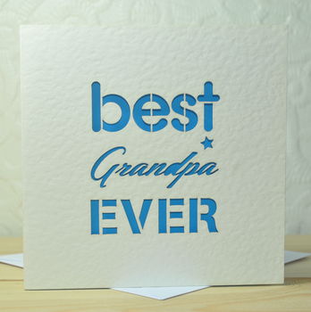 Best Grandpa Ever Laser Cut Card, 5 of 5