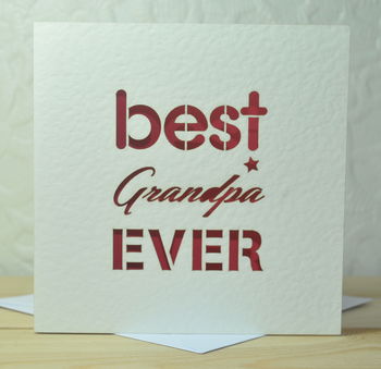 Best Grandpa Ever Laser Cut Card, 4 of 5