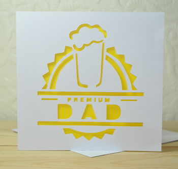 'Dad' Laser Cut Beer Card, 4 of 5