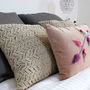 Dove And Slate Pleated Velvet Cushions, thumbnail 3 of 5