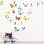 Watercolour Butterfies Wall Stickers, thumbnail 2 of 3