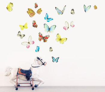 Watercolour Butterfies Wall Stickers, 2 of 3