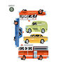 Vintage Cars Fabric Wall Stickers, thumbnail 7 of 8