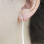 Handmade Silver Lace Dangly Earrings, thumbnail 2 of 8