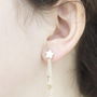 Handmade Silver Dangly Star Earrings, thumbnail 4 of 7