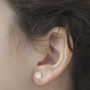 Handmade Silver Wild Roses Stud Earrings, thumbnail 2 of 7