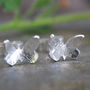 Handmade Silver Butterfly Stud Earrings, thumbnail 1 of 7