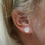 Sterling Silver Rose Ear Studs, thumbnail 6 of 9