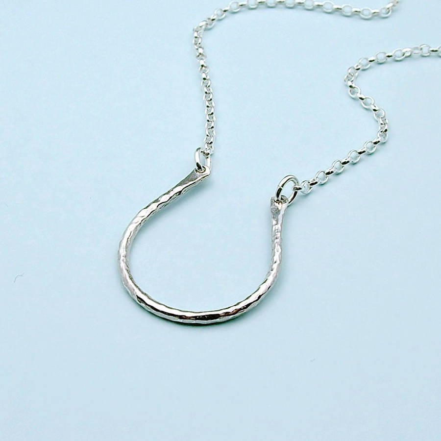 Horseshoe Necklace In Sterling Silver By Wished For