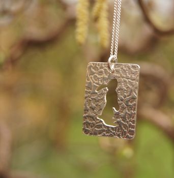 Sterling Silver Bunny Silhouette Pendant, 3 of 9