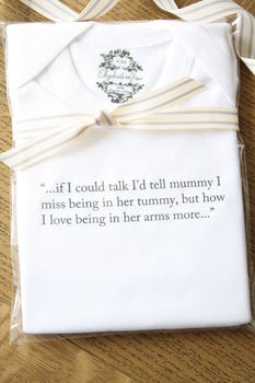 Personalised Baby Thoughts Cotton Babygrow, 11 of 11