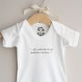 Personalised Baby Thoughts Cotton Babygrow, thumbnail 4 of 11