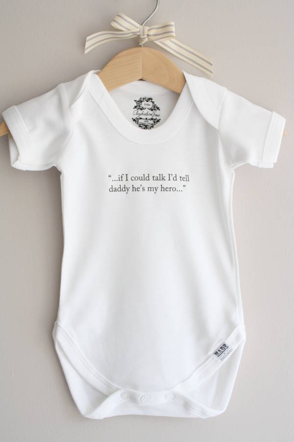 Personalised Baby Thoughts Cotton Babygrow By Elizabeth Jane ...