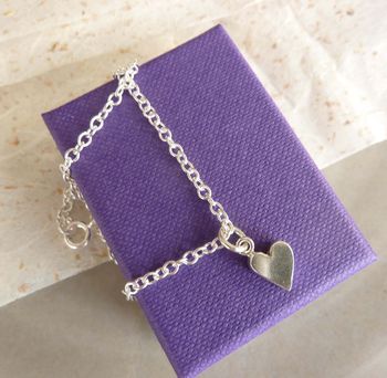 Silver Chunky Heart Necklace, 3 of 4