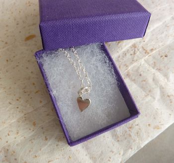 Silver Chunky Heart Necklace, 4 of 4