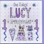 1st Birthday Personalised Boy Card, thumbnail 2 of 2