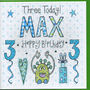 3rd Birthday Personalised Boy Card, thumbnail 1 of 2
