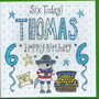 6th Birthday Personalised Boy Card, thumbnail 1 of 2