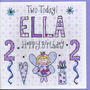 2nd Birthday Personalised Girl Card, thumbnail 1 of 2