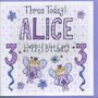 3rd Birthday Personalised Girl Card, thumbnail 1 of 2