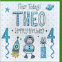 4th Birthday Personalised Girl Card, thumbnail 2 of 2